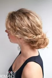 curly twisted messy bun