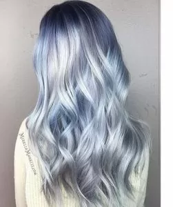 silver blue hair