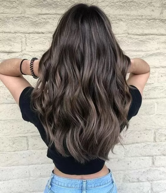 Warm Dark Ash Brown Hair Highlights