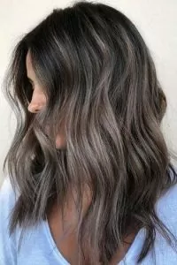 smokey ash brown balayage
