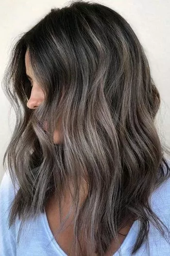 Natural smokey ash brown balayage