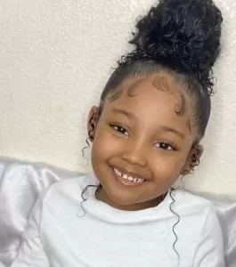 natural high bun for little girls