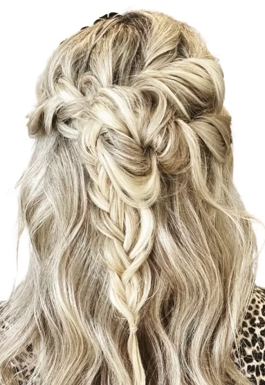 Super Twisted Boho Inspired Half Up Half Down