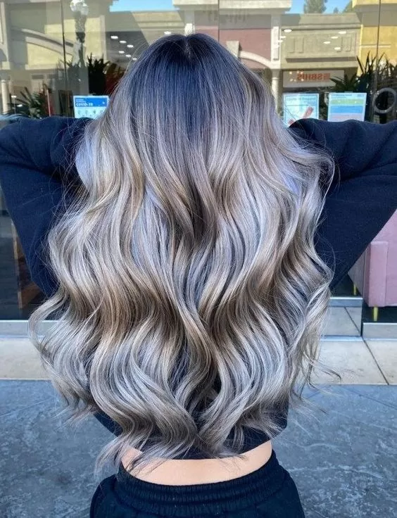 blonde smokey ash brown hair color