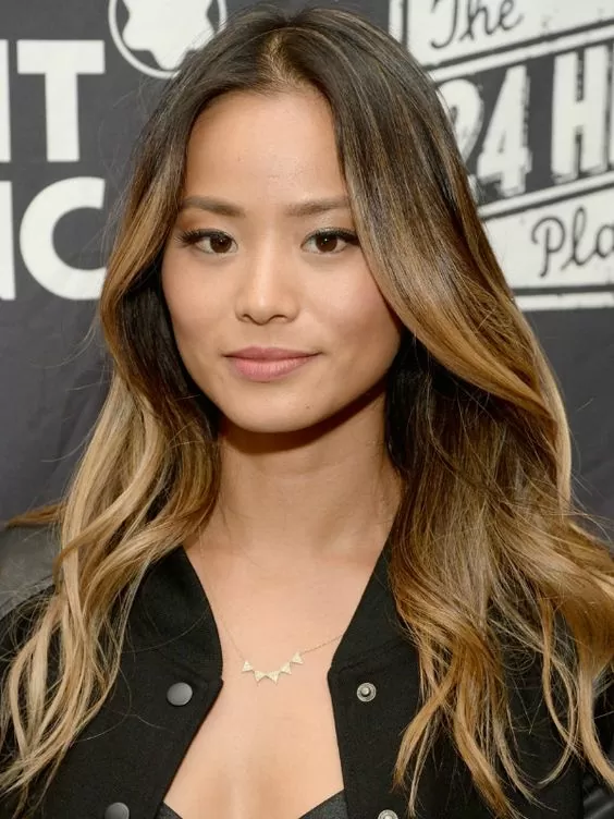 Honey Brown Balayage Asian Hair